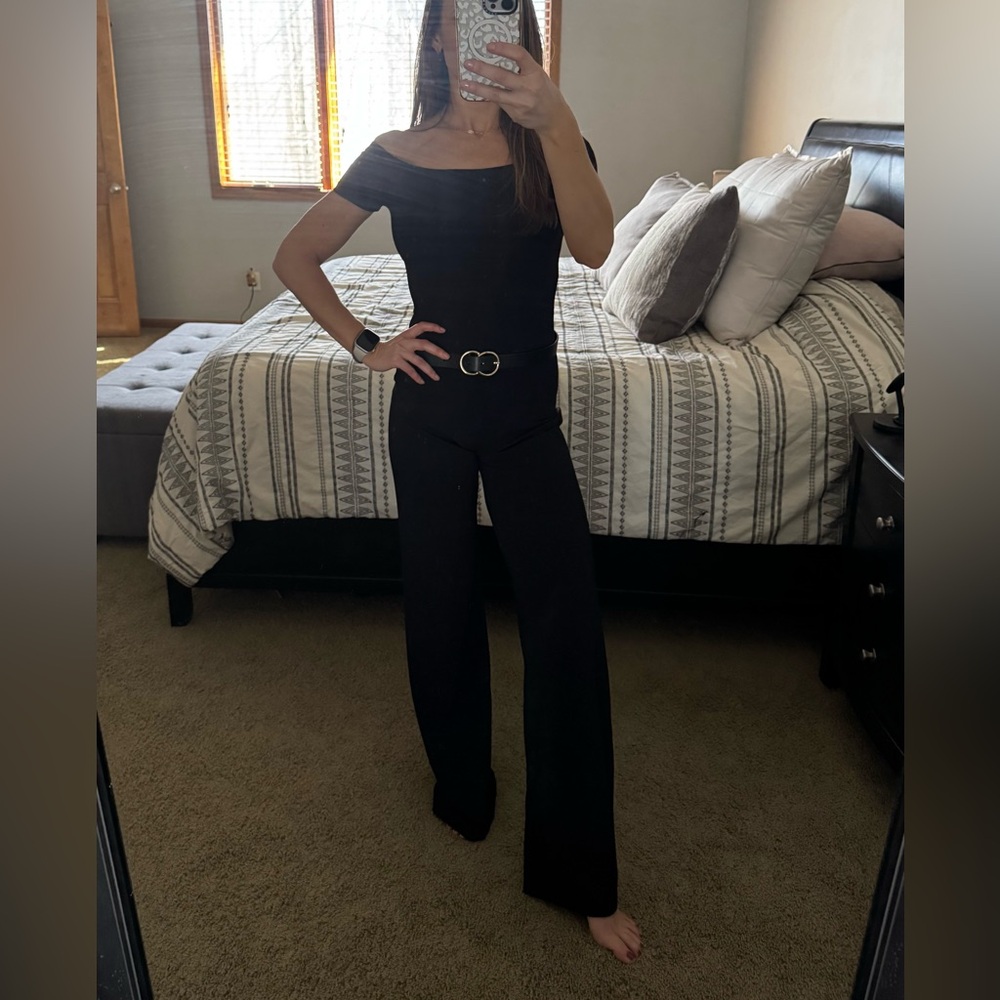 Elegant Black Off-Shoulder Jumpsuit